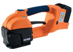 GT ONE 10-16mm (3/8″ to 5/8″) battery-powered strapping tool for PET and PP strap with battery and charger