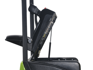Electric Forklift Snap button cover fully open