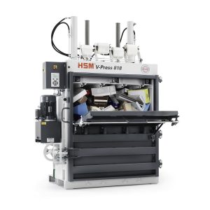 Industrial cardboard baler HSM V-Press 818 plus, 18,5 tons, 185kN, 200kg bales