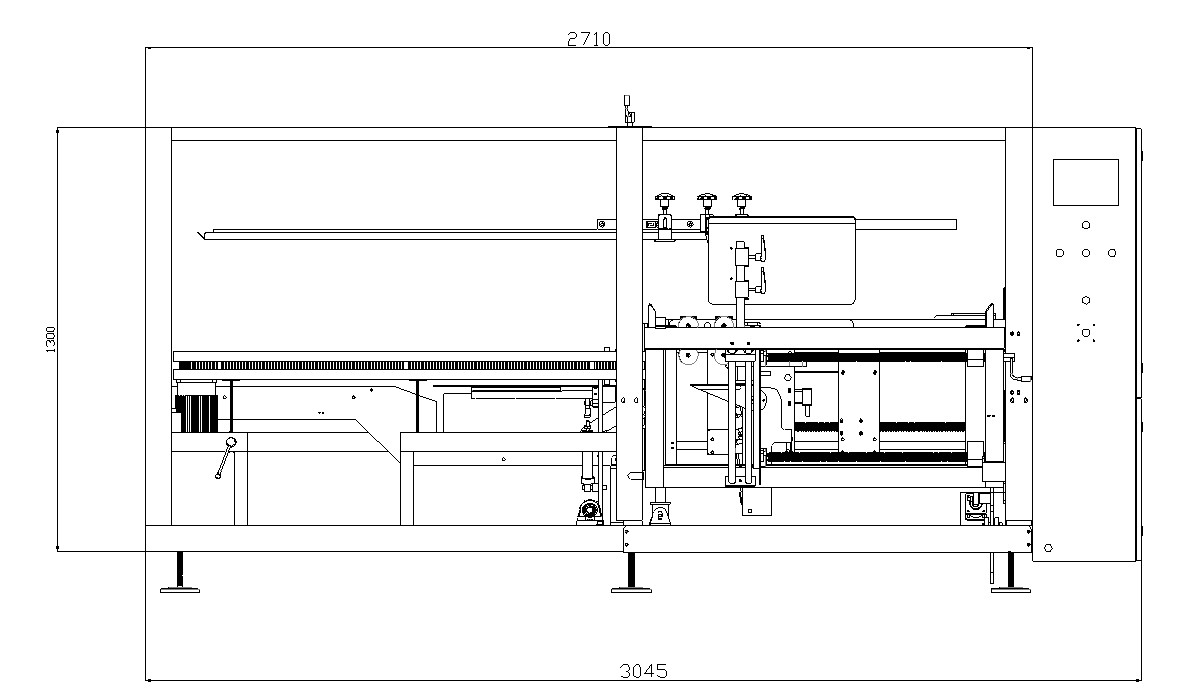AUTOBOX case erector - Machine layout with inclined worktable