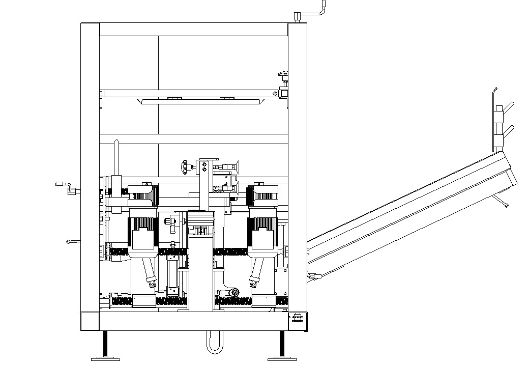 AUTOBOX case erector - Machine layout with inclined worktable